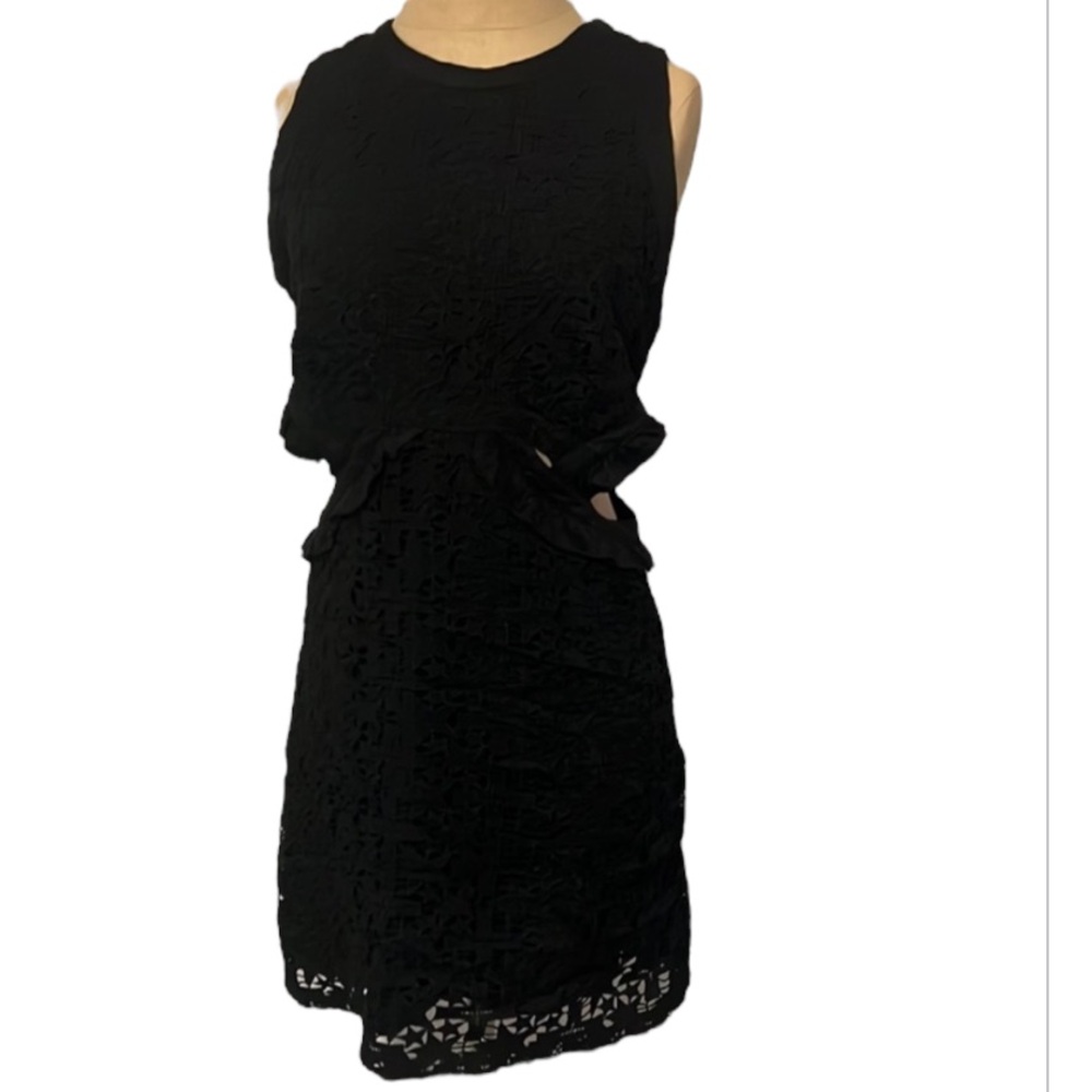 Authentic Saint Laurent luxury designer signature black star cutout dress sz 4 - Picture 3 of 11